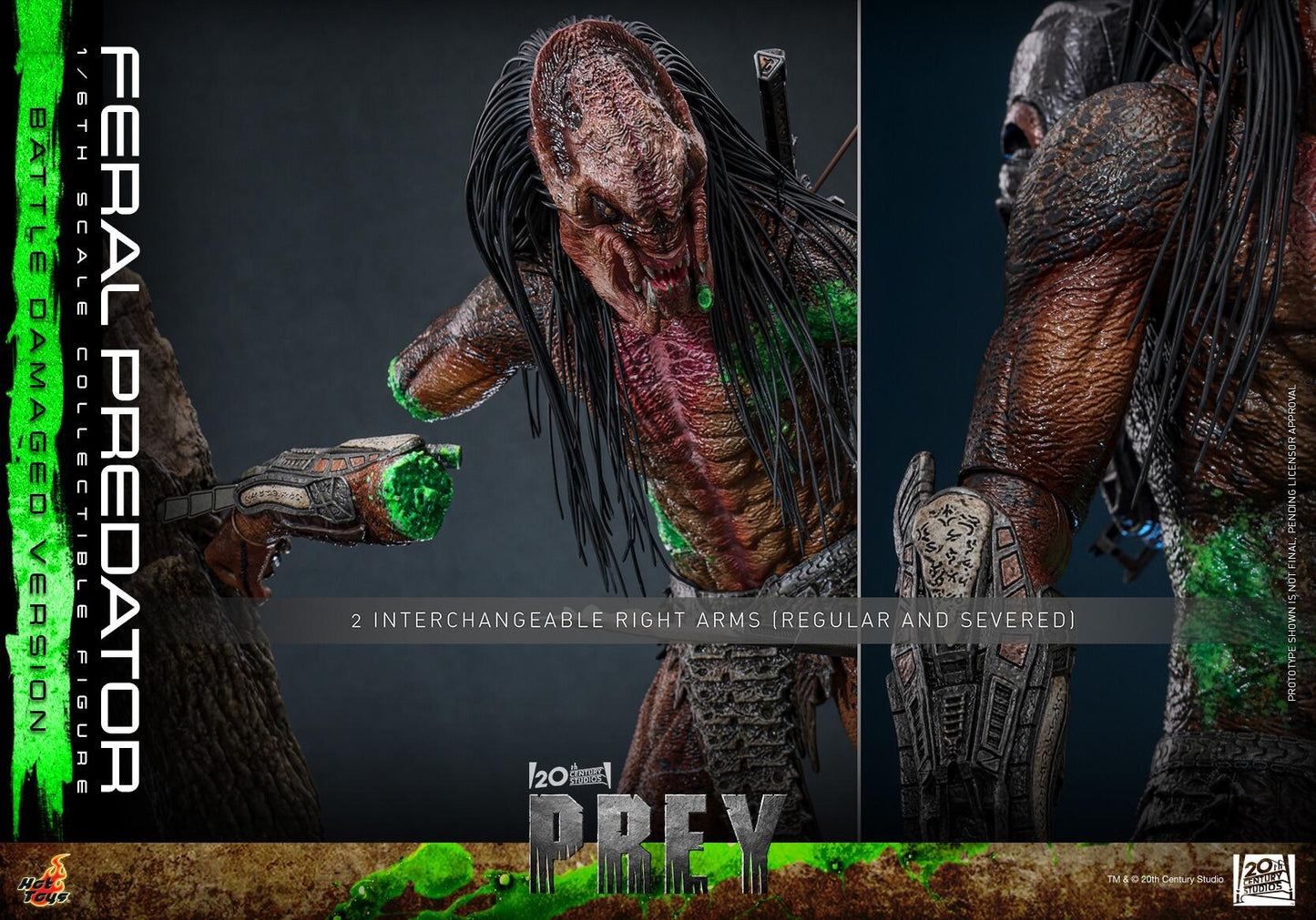 *PRE-ORDER Feral Predator (Battle Damaged) - Predator: Prey Hot Toys Collectibles 1/6 Scale Action Figure