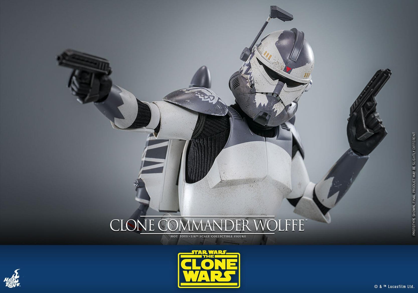 Clone Commander Wolffe - Star Wars: The Clone Wars Hot Toys Collectibles 1/6 Scale Action Figure