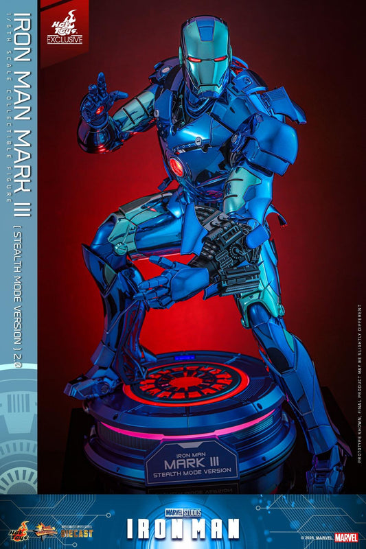 Iron Man MK III (Stealth Suit) 2.0 - Marvel Studios Hot Toys Exclusive Collectible 1/6 Scale Action Figure