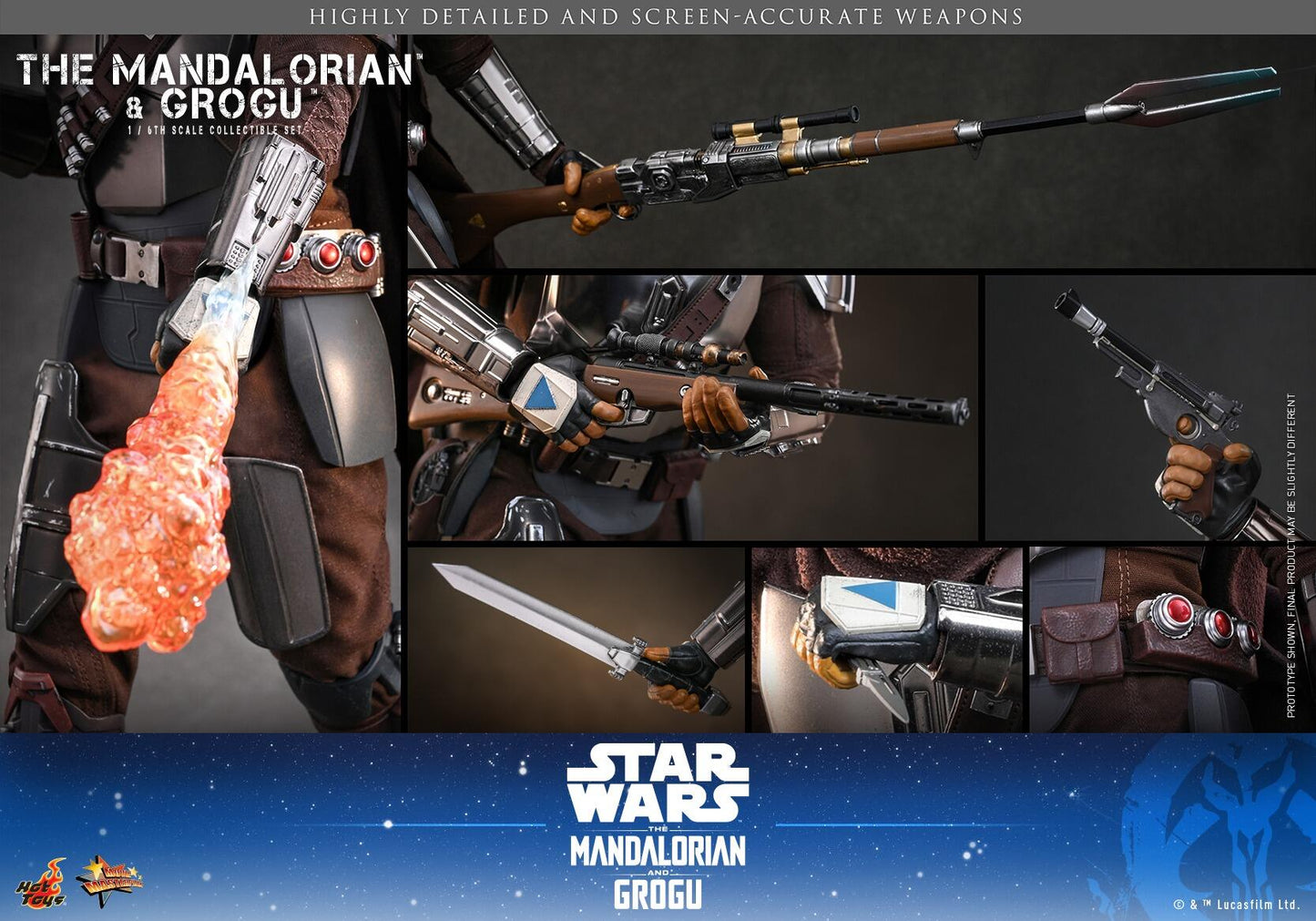 *PRE-ORDER The Mandalorian & Grogu - Star Wars: The Mandalorian & Grogu Hot Toys Collectibles 1/6th Scale Action Figure