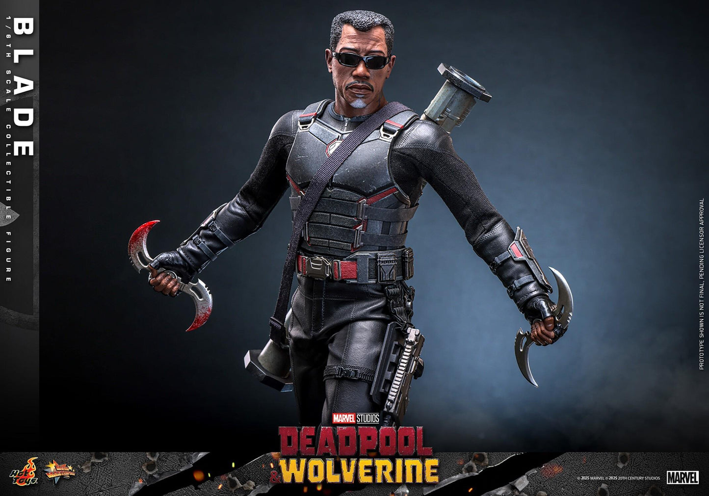 Blade - Marvel Deadpool & Wolverine Hot Toys Collectibles 1/6 Scale Action Figure