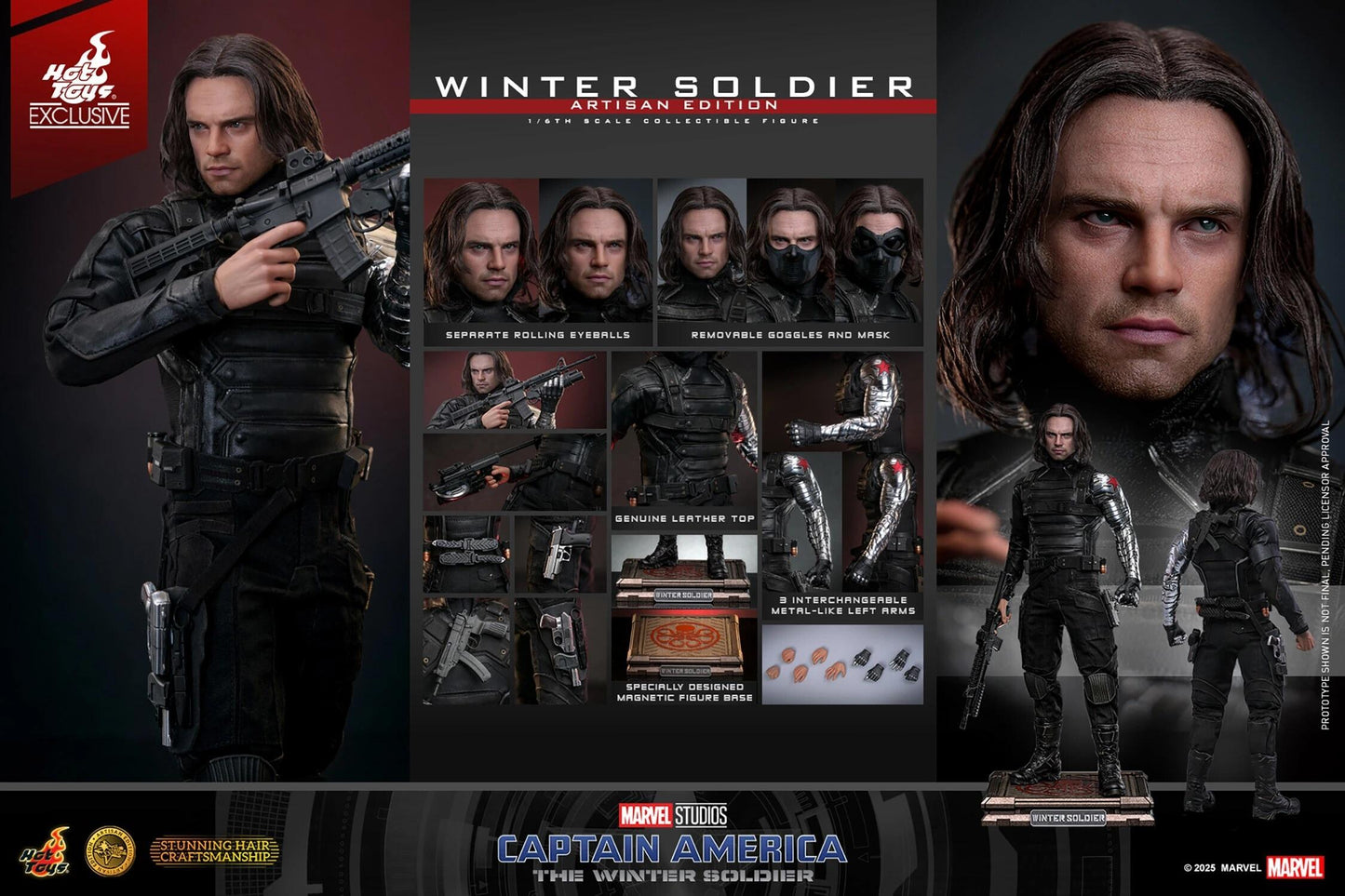 *PRE-ORDER Winter Soldier (Artisan Edition) - Captain America: The Winter Soldier Hot Toys Collectibles 1/6 Scale Action Figure