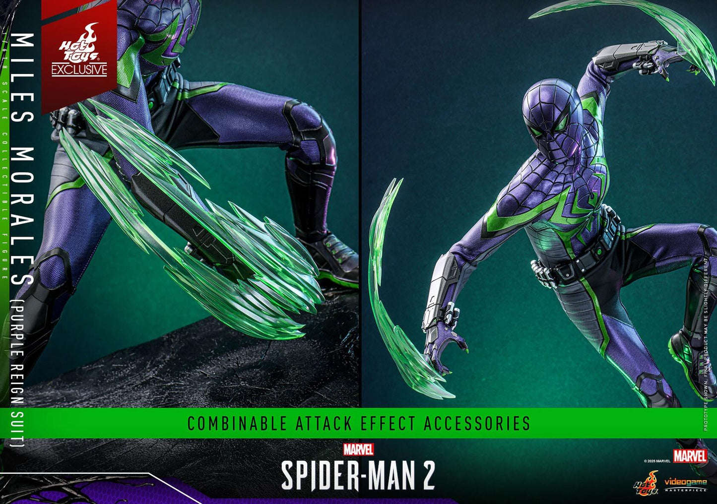 Miles Morales (Purple Reign Suit) - Marvel Spider-Man 2 Hot Toys Exclusive Collectible 1/6 Scale Action Figure