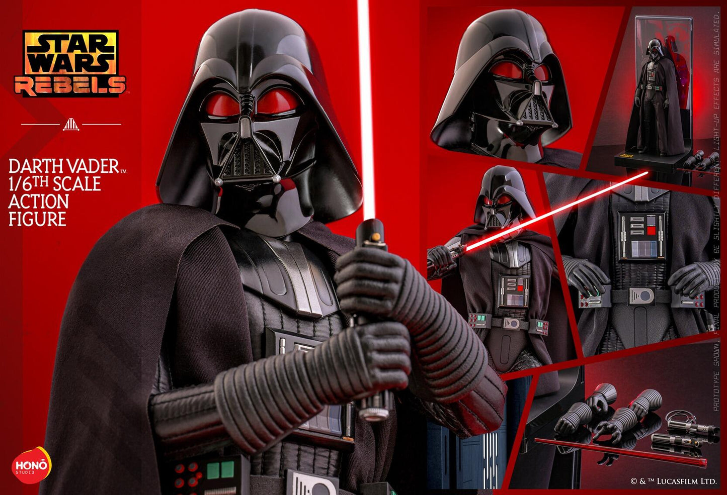 Darth Vader (Rebels) - Star Wars: Rebels Hono Studios 1/6 Scale Action Figure