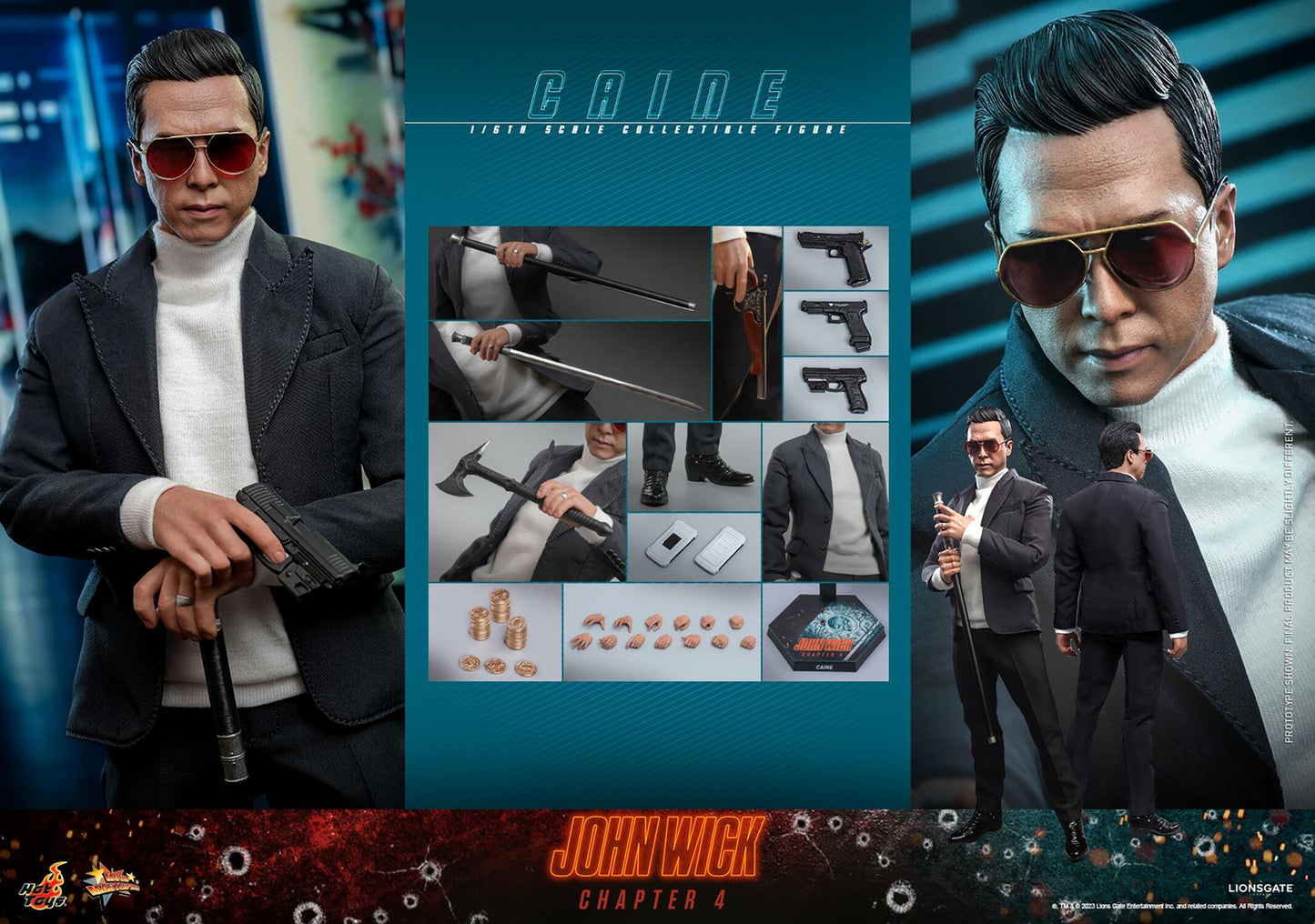 Caine - John Wick: Chapter 4 Hot Toys Collectibles 1/6 Scale Action Figure