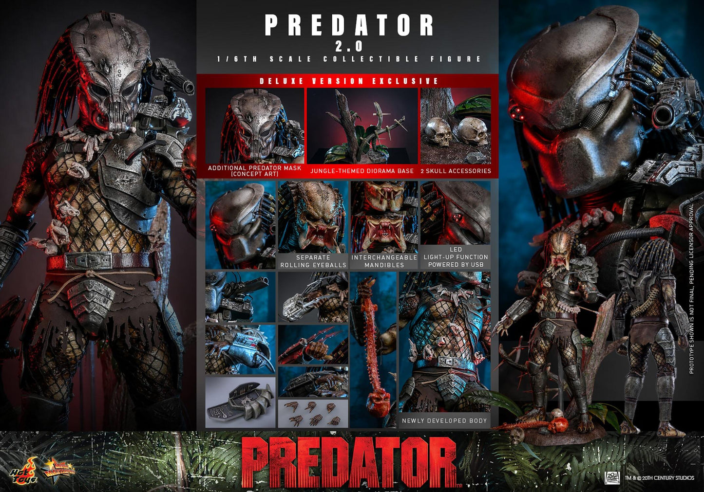 *PRE-ORDER Predator 2.0 Deluxe - Predator Hot Toys Collectibles 1/6 Scale Action Figure