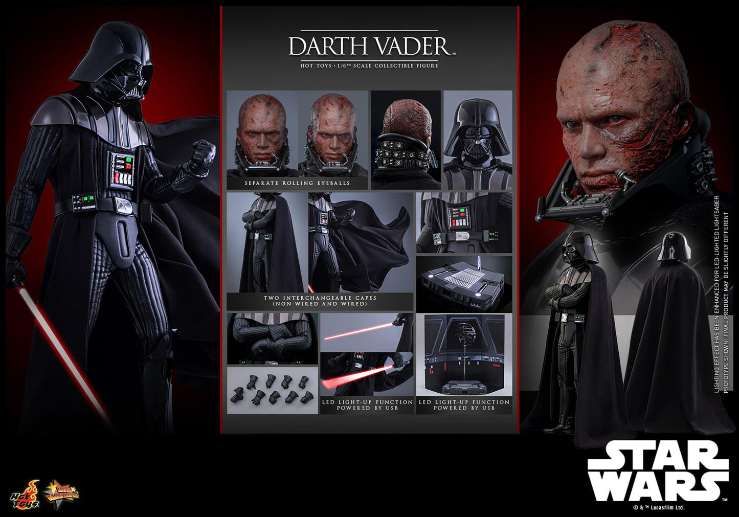 *PRE-ORDER Darth Vader - Star Wars Episode III (ROTS) Hot Toys Collectibles 1/6 Scale Action Figure