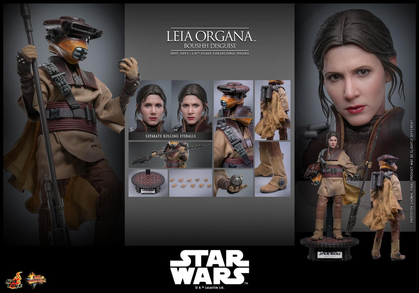 *PRE-ORDER Leia Organa (Boushh Disguise) - Star Wars: Return of the Jedi Hot Toys Collectibles 1/6 Scale Action Figure
