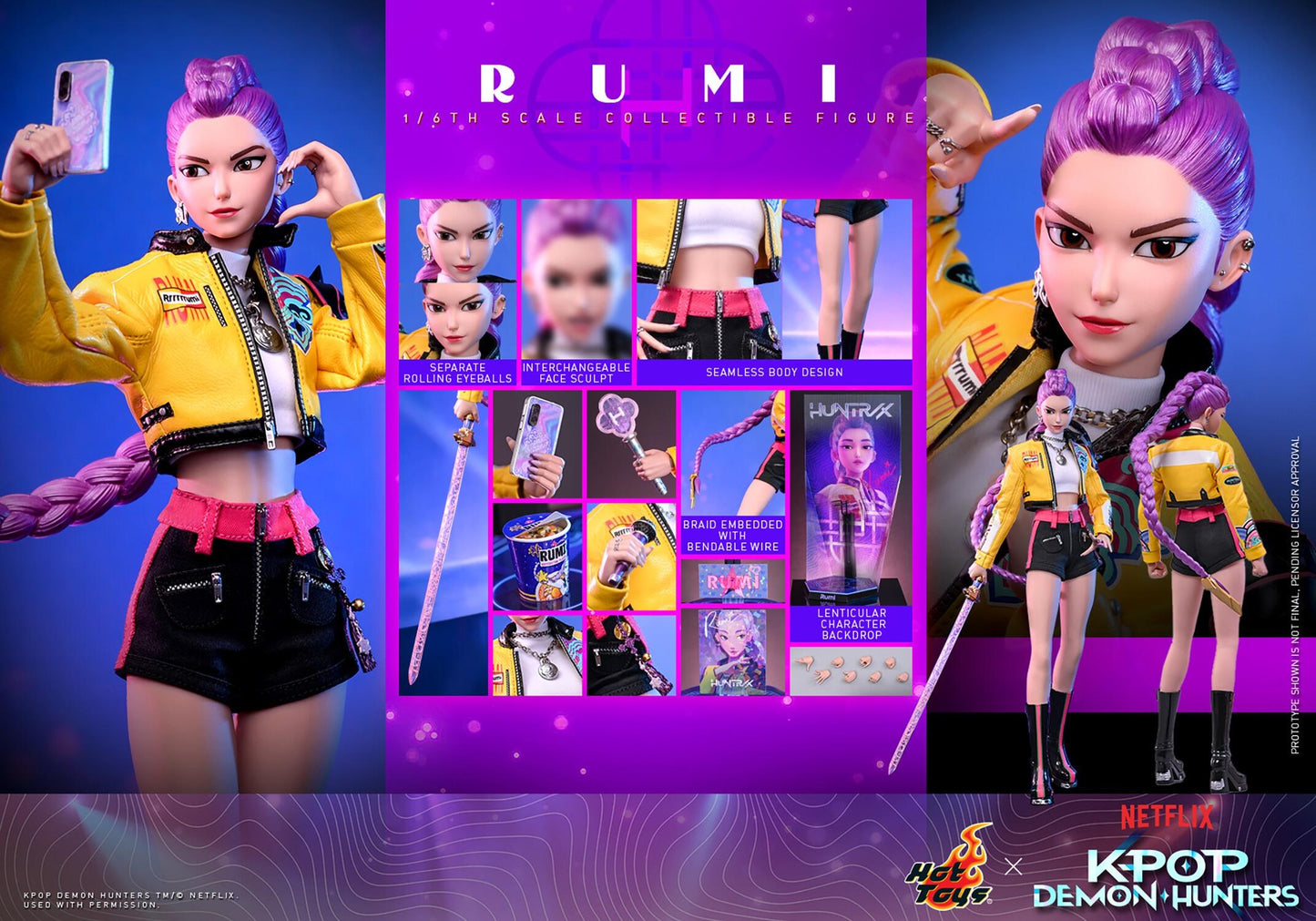 *PRE-ORDER Rumi - KPop Demon Hunters Hot Toys Collectibles 1/6 Scale Action Figure