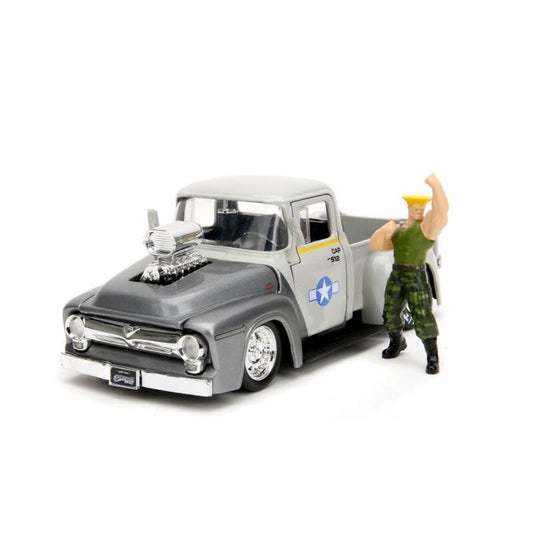 Street Fighter: 1956 Ford F-100 wtih Guile Hollywood Rides 1:24 Scale Die Cast Vehicle