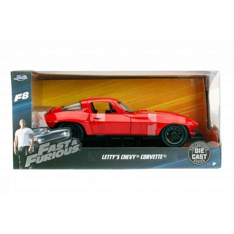 ミニカー 1:24 FAST & FURIOUS DIECAST MINICAR Letty'S Chevy Corvette dwos6rj Fast & Furious - Letty's 1966 Chevrolet Corvette C2 Sting Ray (Red