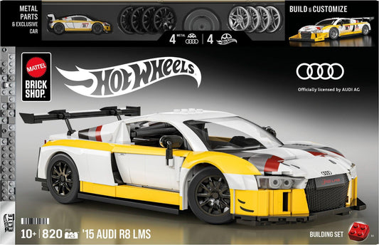 Mattel Brick Shop Hot Wheels 1:16 Elite Series - Audi R8 LMS