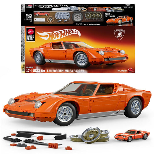 Mattel Brick Shop Hot Wheels Premium Series - Lamborghini Miura P400 SV