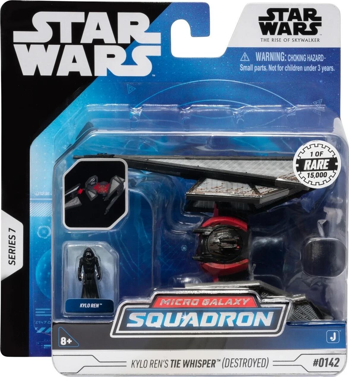 Star Wars Micro Galaxy Squadron 3 Inch Vehicle Series 7 - Kylo Ren's Destroyed Tie Whisper (Rare Edition)