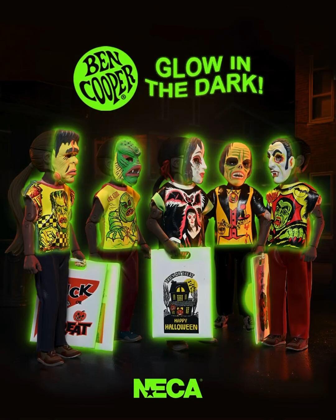 Ben Cooper Costume 6 Inch Action Figure Glow In The Dark Series 1 - Set of 5