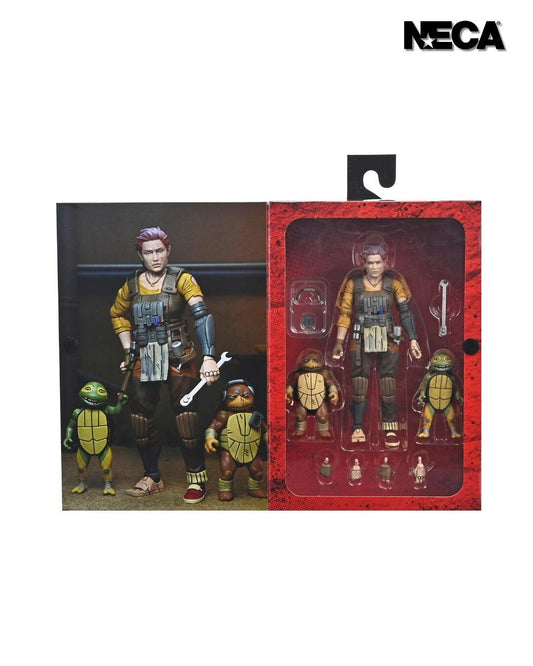 Teenage Mutant Ninja Turtles The Last Ronin Comic 7 Inch Ultimate Action Figure - Grammy April With Baby Yi & Moja