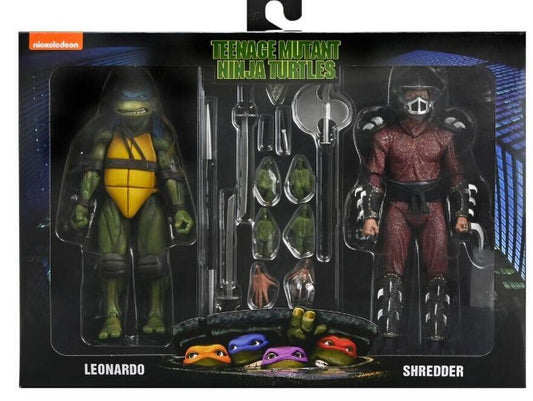 Teenage Mutant Ninja Turtles 1990 Movie 7 Inch Ultimate Action Figure - Shredder & Leonardo (Roof Top)