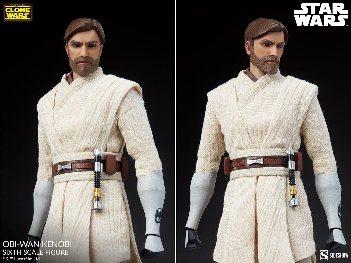 Obi-Wan Kenobi - Star Wars: The Clone Wars Sideshow Collectibles 1/6 Scale Action Figure