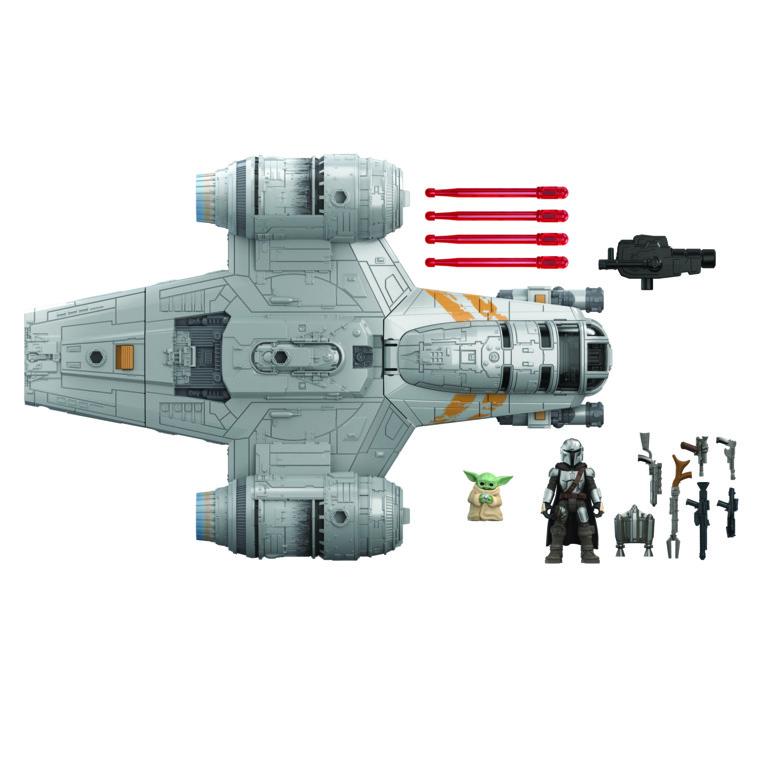 Star Wars Mission Fleet Deluxe Action Figure - Razor Crest with The Mandalorian & The Child