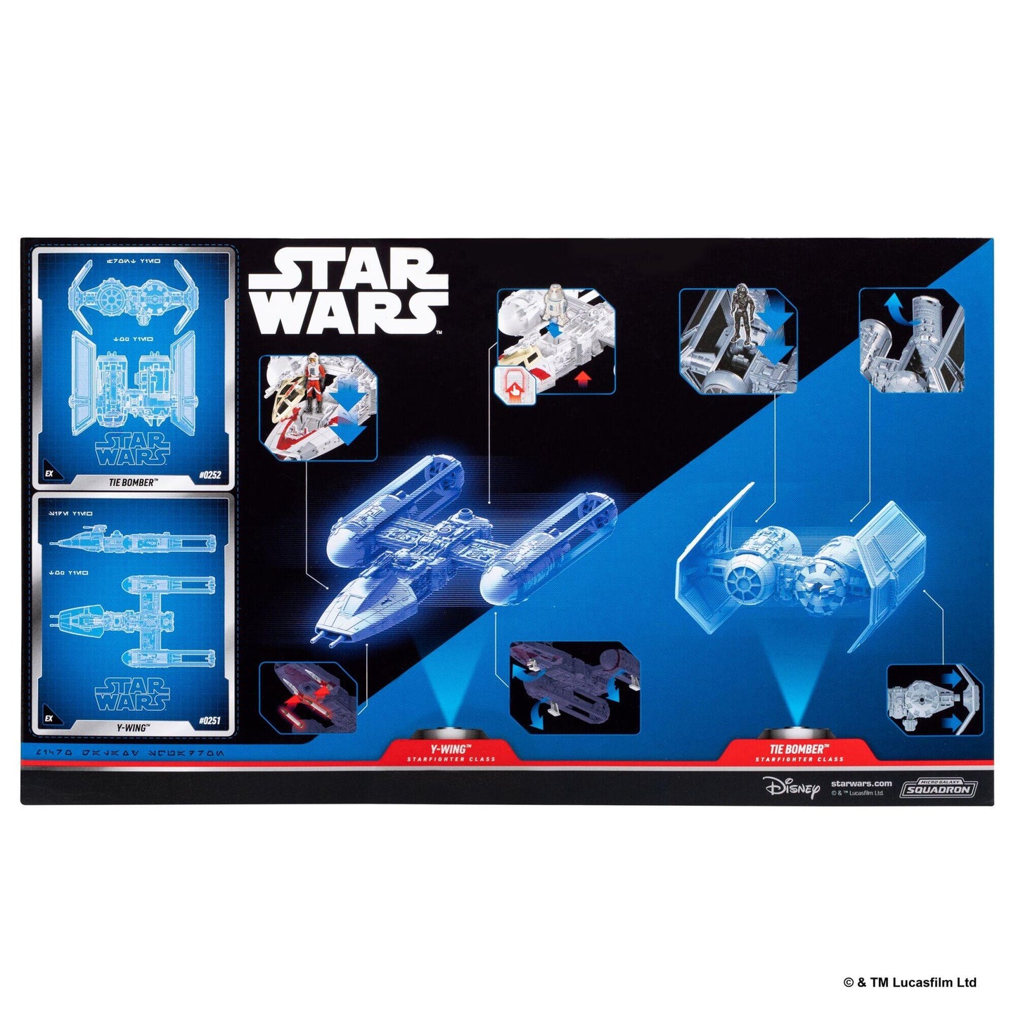 Star Wars Micro Galaxy Squadron Deluxe Vehicle 2 Pack - Y-Wing Vs Imperial Tie Bomber