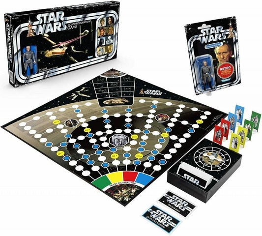 Star Wars Retro Action Figure Board Game - Death Star Escape with Grand Moff Tarkin Action Figure