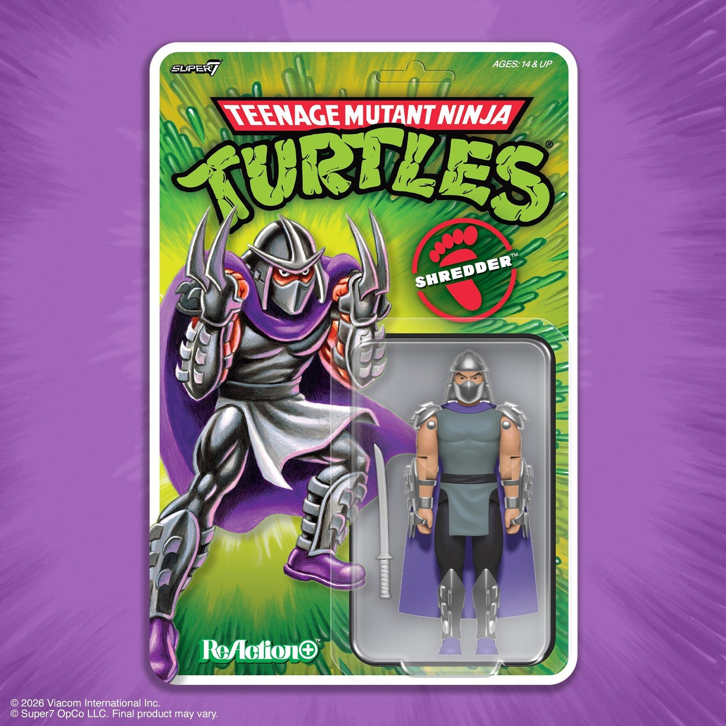 *PRE-ORDER Teenage Mutant Ninja Turtles ReAction+ Action Figure Wave 1 - Shredder