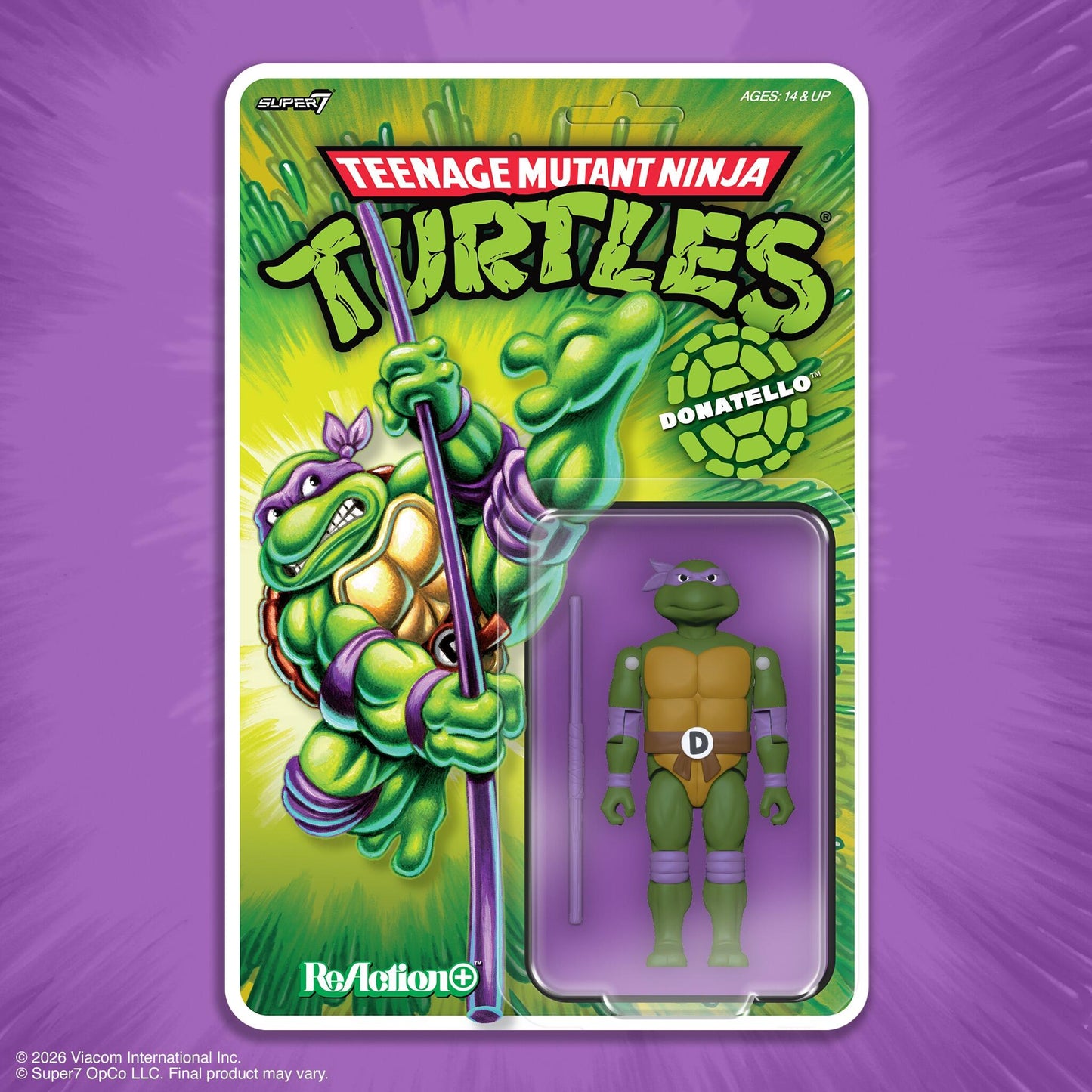 *PRE-ORDER Teenage Mutant Ninja Turtles ReAction+ Action Figure Wave 1 - Donatello