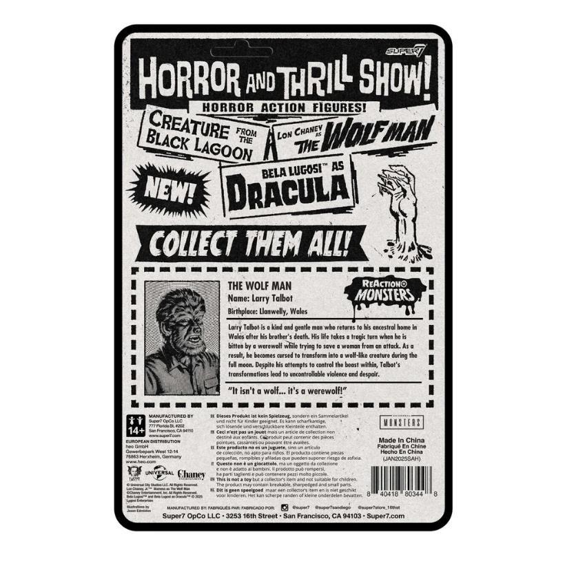 Universal Monsters ReAction+ Action Figure Wave 1 - The Wolf Man