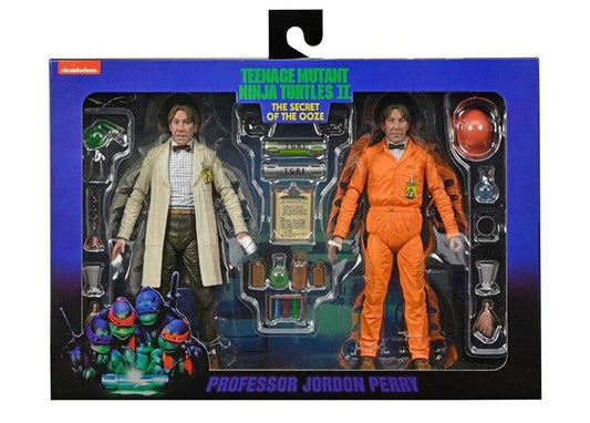 Teenage Mutant Ninja Turtles II 7 Inch Ultimate Action Figure - Professor Perry Twin Pack