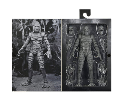 Universal Monsters Ultimate 7 Inch Scale Action Figure - Creature from the Black Lagoon (Black and White)