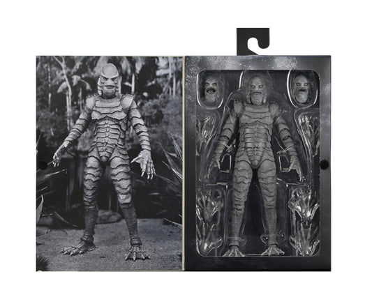 Universal Monsters Ultimate 7 Inch Scale Action Figure - Creature from the Black Lagoon (Black and White)