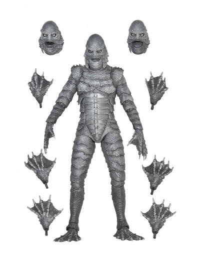 Universal Monsters Ultimate 7 Inch Scale Action Figure - Creature from the Black Lagoon (Black and White)