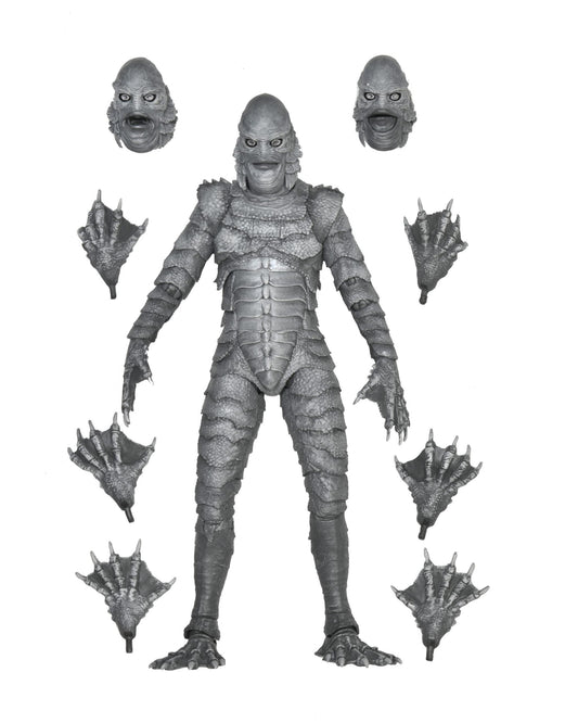 Universal Monsters Ultimate 7 Inch Scale Action Figure - Creature from the Black Lagoon (Black and White)