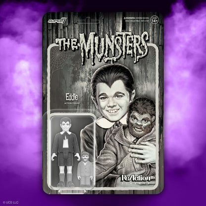 The Munsters Reaction Action Figure - Eddie Greyscale
