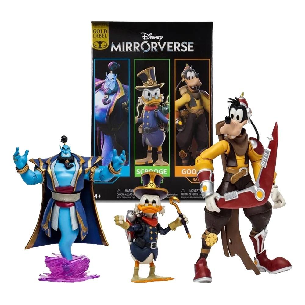 Disney Mirrorverse Action Figure Combo 3-Pack - Genie, Scrooge McDuck & Goofy (Gold Label)