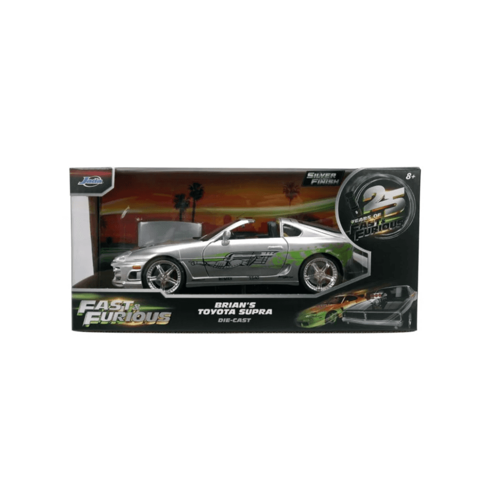 Fast & Furious 25th Anniversary 1:24 Scale Jada Hollywood Rides Die Cast Vehicle - Brian's Toyota Supra