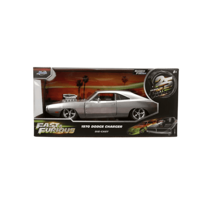 Fast & Furious 25th Anniversary 1:24 Scale Jada Hollywood Rides Die Cast Vehicle - Dom's 1970 Dodge Charger