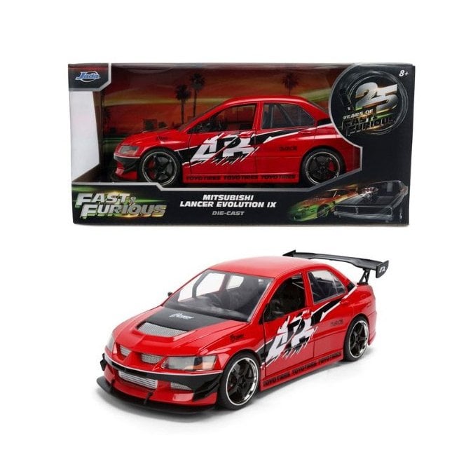 Fast & Furious 25th Anniversary 1:24 Scale Jada Hollywood Rides Die Cast Vehicle - Mitsubishi Lancer Evolution IX