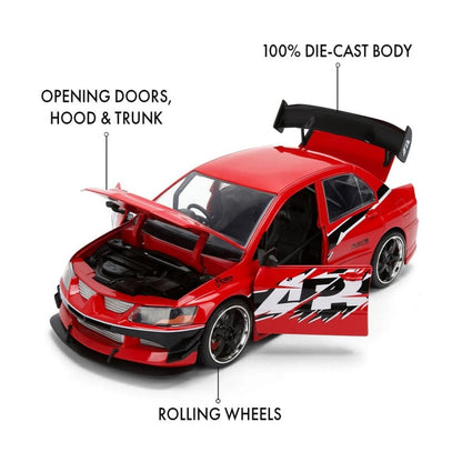 Fast & Furious 25th Anniversary 1:24 Scale Jada Hollywood Rides Die Cast Vehicle - Mitsubishi Lancer Evolution IX