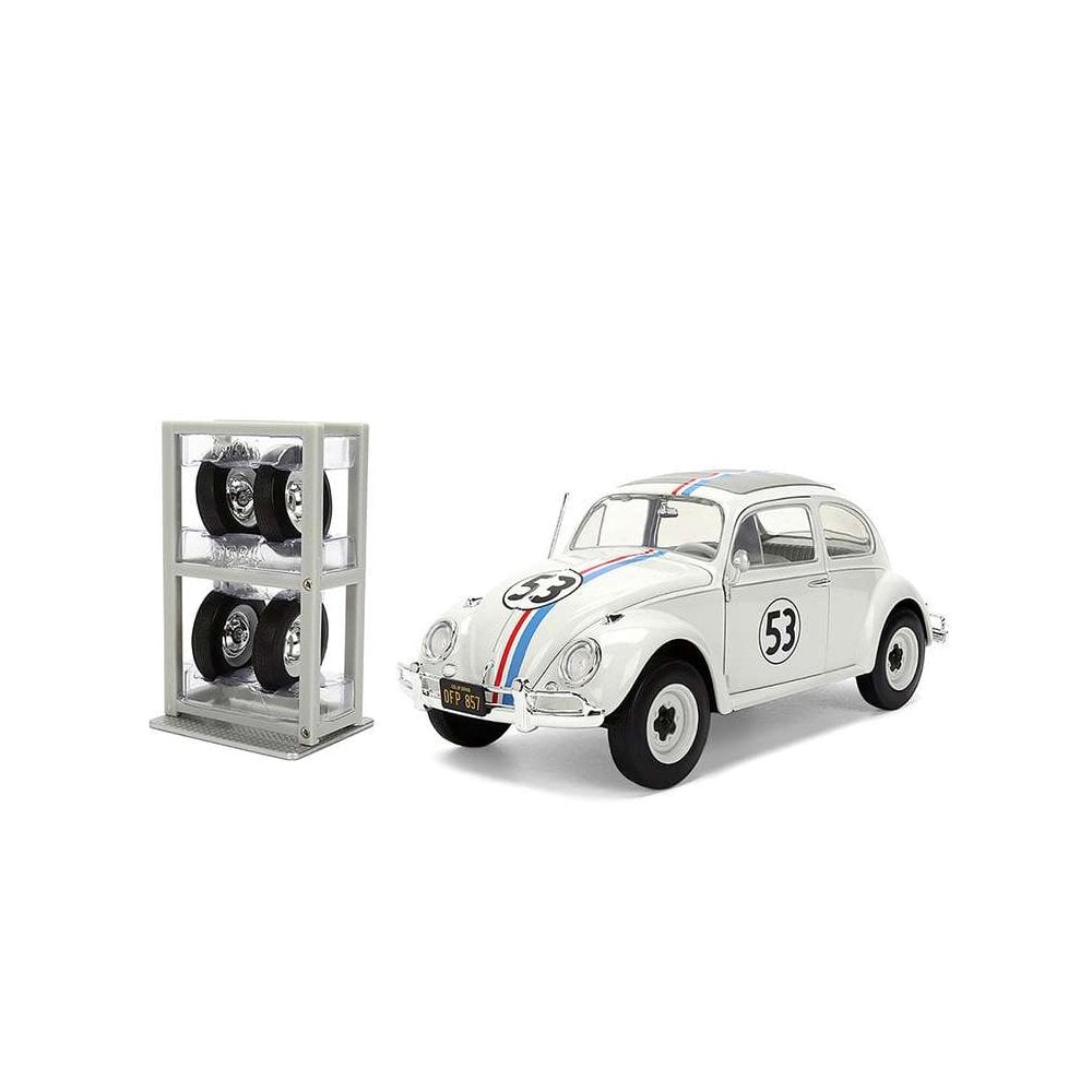 The Love Bug 1:24 Scale Jada Hollywood Rides Die Cast Vehicle - Herbie Volkswagen Beetle