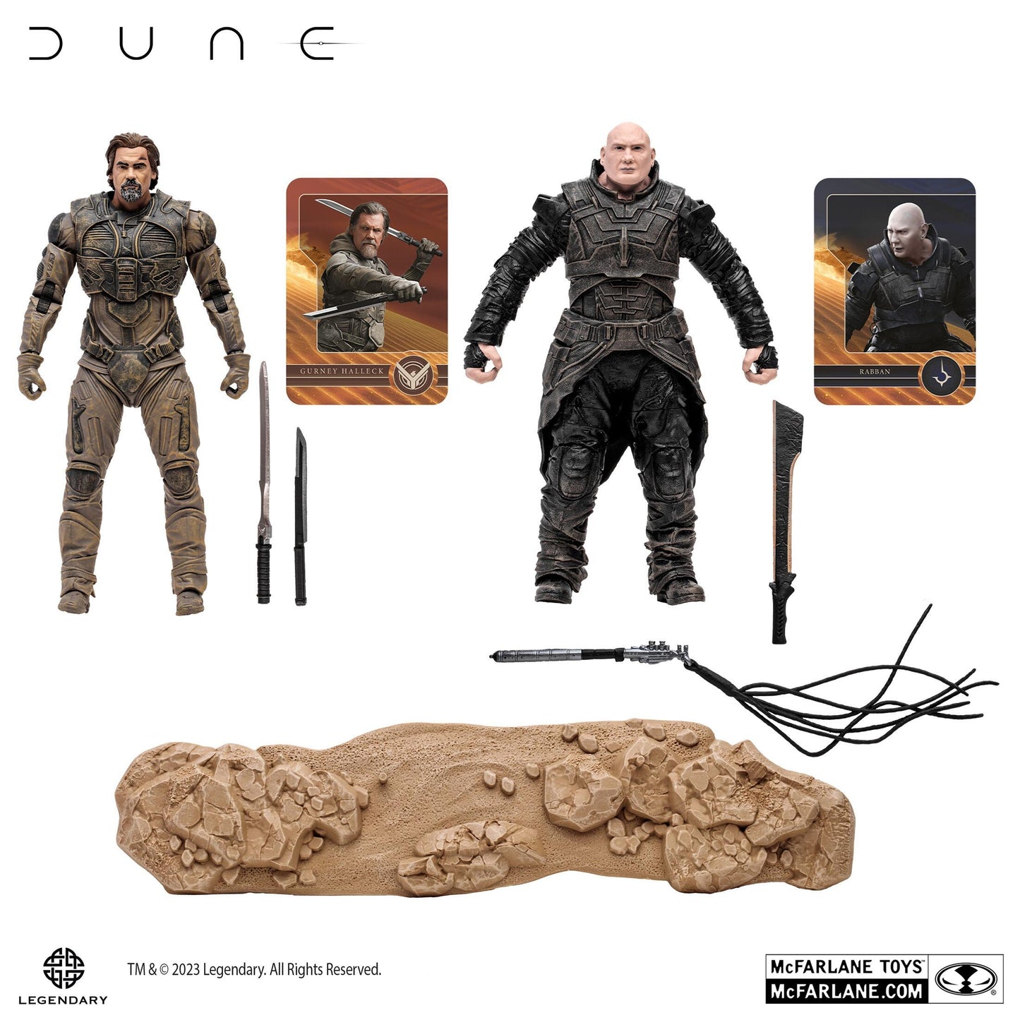 Dune: Part 2 Movie 7 Inch Scale Action Figure 2-Pack - Gurney Halleck & Rabban