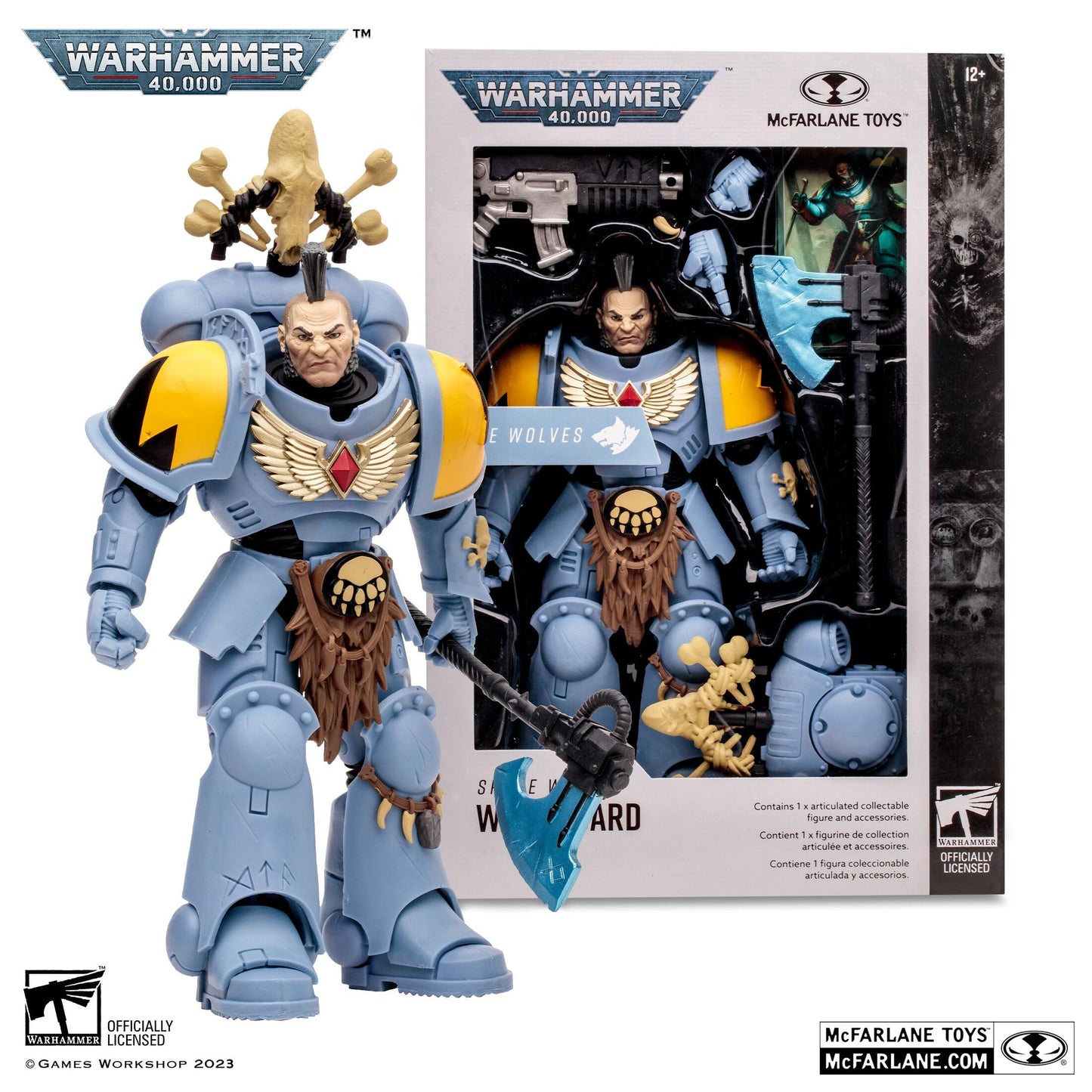 Warhammer 40,000 7 Inch Scale Action Figure - Space Wolves Wolf Guard