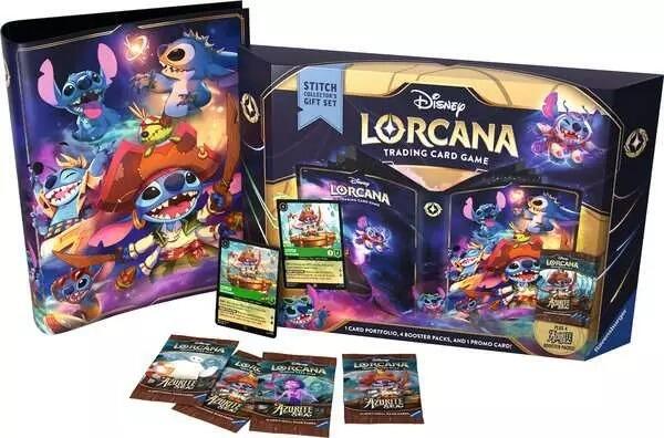 Disney Lorcana Azurite Sea Trading Card Game - Stitch Collectors Gift Set