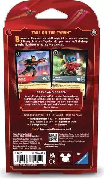 Disney Lorcana Reign Of Jafar Trading Card Game - Starter Deck (Mulan & Stitch)
