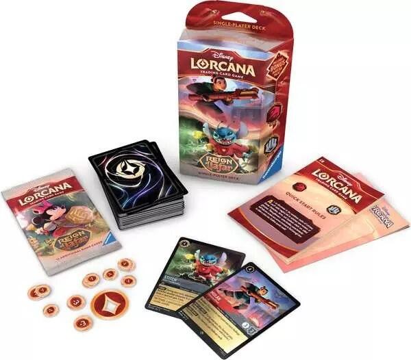 Disney Lorcana Reign Of Jafar Trading Card Game - Starter Deck (Mulan & Stitch)