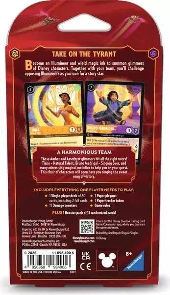 Disney Lorcana Reign Of Jafar Trading Card Game - Starter Deck (Tiana & Bruno)