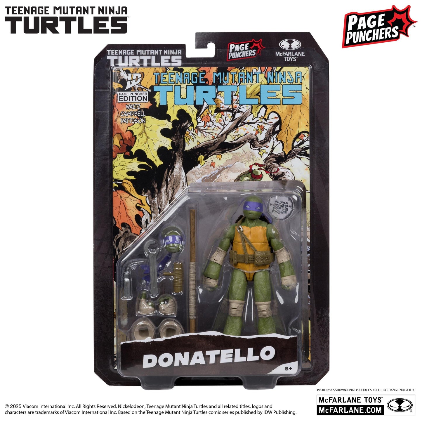 Teenage Mutant Ninja Turtles Page Punchers 5 Inch Action Figure w/ Comic Wave 1 - Donatello