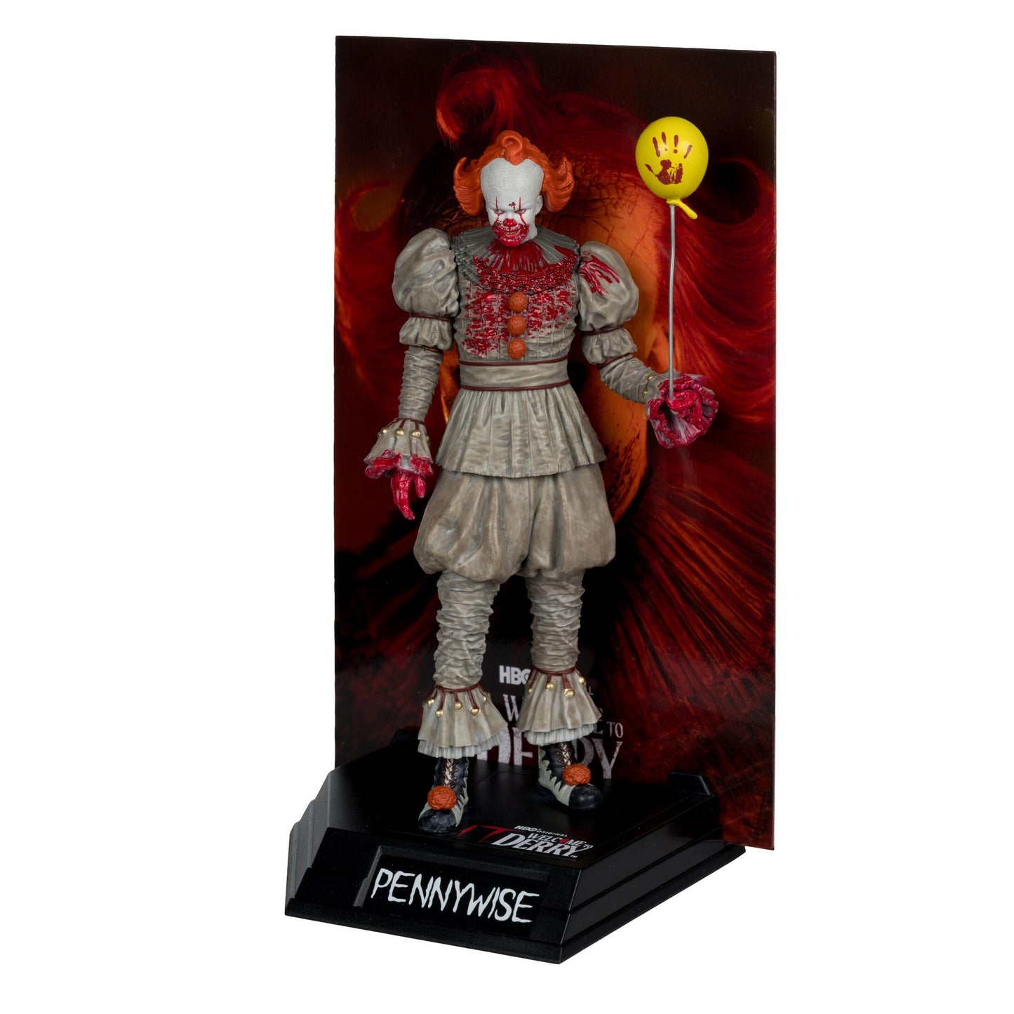 Welcome to Derry Movie Maniacs 6 Inch Posed Figure Wave 2 - Pennywise (Bloody)