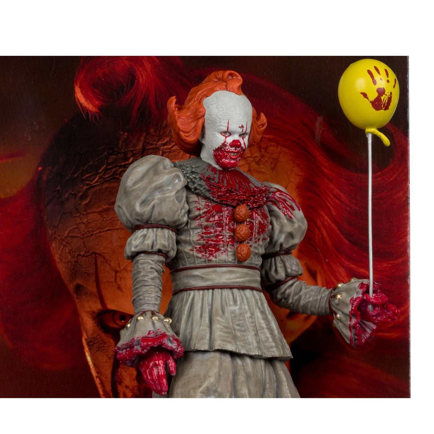 Welcome to Derry Movie Maniacs 6 Inch Posed Figure Wave 2 - Pennywise (Bloody)