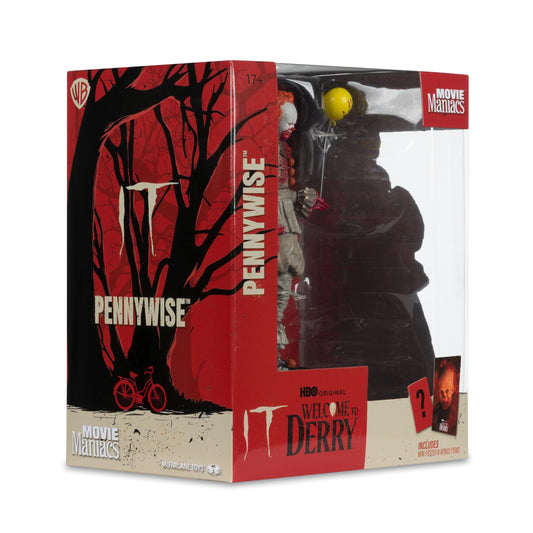 Welcome to Derry Movie Maniacs 6 Inch Posed Figure Wave 2 - Pennywise (Bloody)